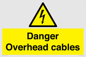 danger overhead cables